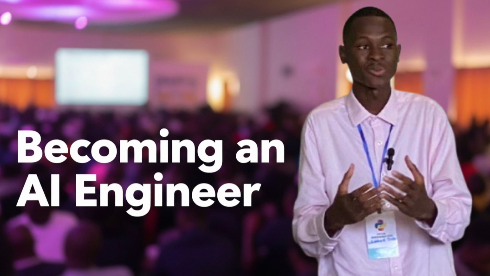 Cherno delivering a live coding session at Google DevFest Banjul 2025