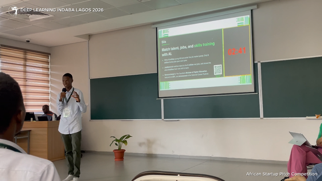 JobMatch AI platform demonstration at Deep Learning Indaba